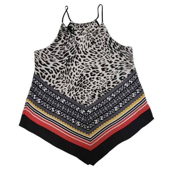 IZ Byer Bandana Style Multiprint Multicolor Top Size M - Picture 1 of 10